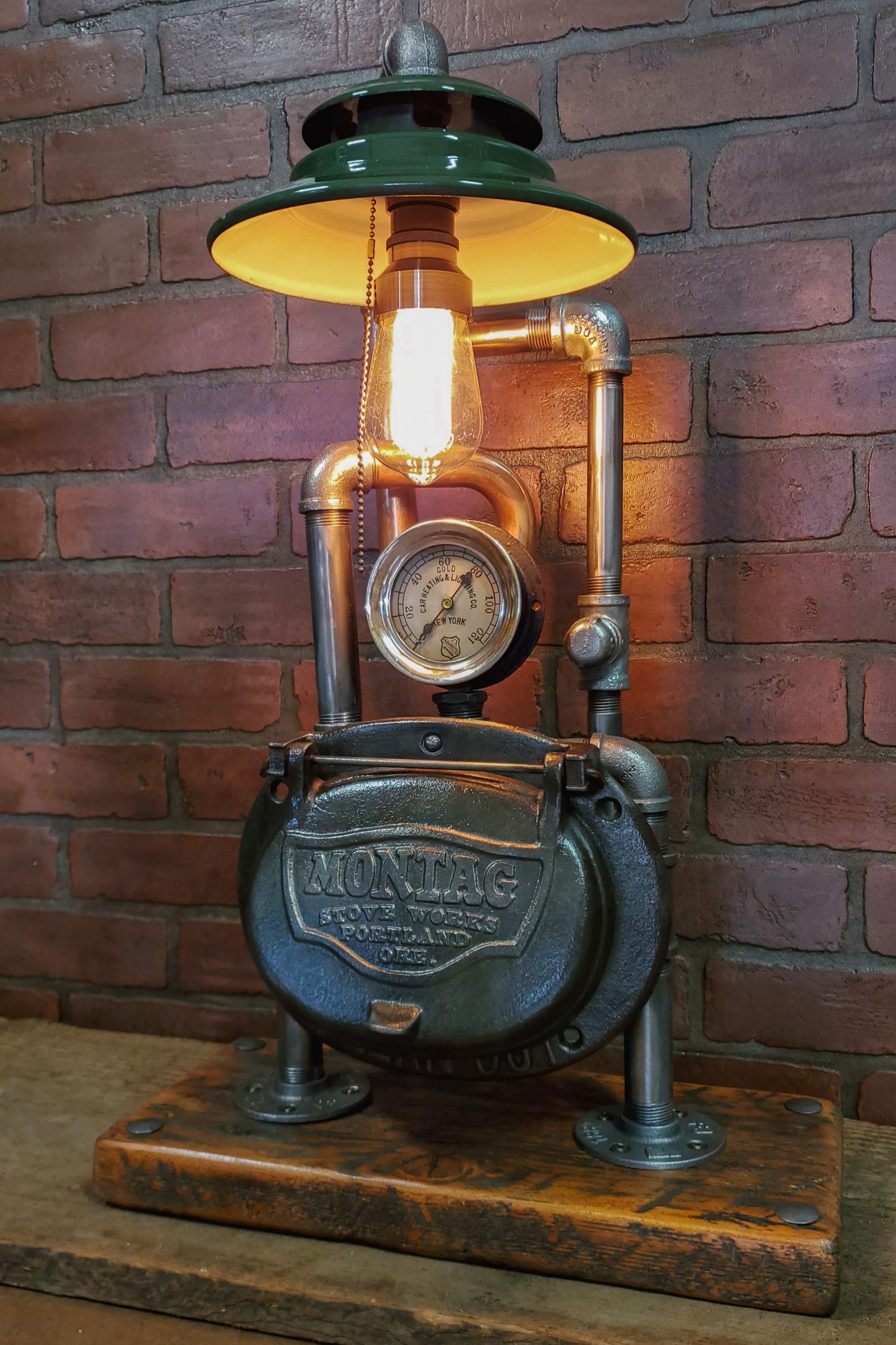 steampunk industrial lampe